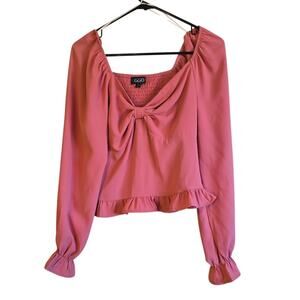 Gigio pink peasant blouse size small damaged